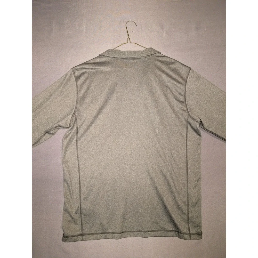 The North Face Mens Jacket Medium Gray Fleece Quarter Zip Warm Jogging Running